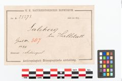 Etikett zu Bronzegehänge (NHMW-PRAE-025273)